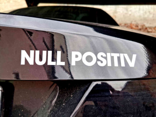 Null Positiv Aufkleber 20cm