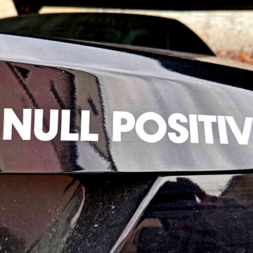 Null Positiv Aufkleber 20cm