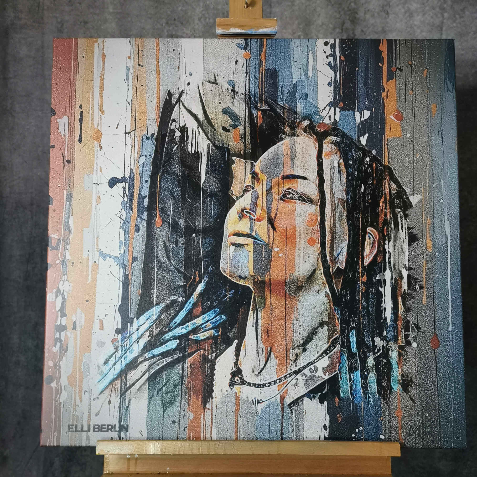 Kunstdruck auf Leinwand Unikat 80 x 80cm